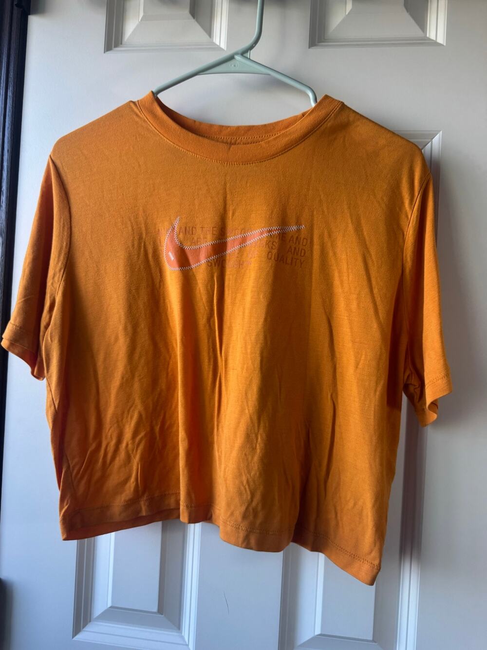 The Nike Tee Mustard Yellow Cropped Graphic T-Shirt XL